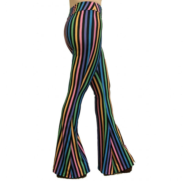 Hellz Bellz Rainbow Stripes Bell Bottom Flares - Scarlett Dawn